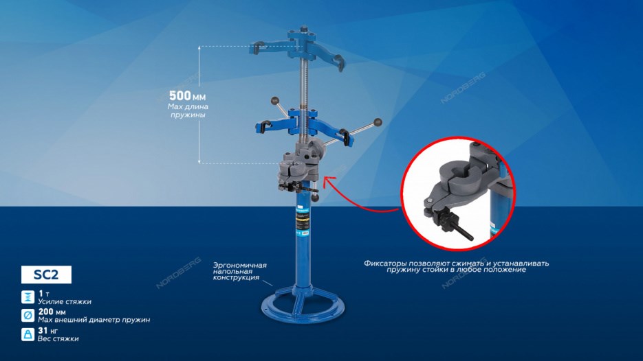 Стяжка пружин стационарная, 1 т NORDBERG SC2